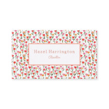 Tulipas de Aquarela Cartão de visita personalizada