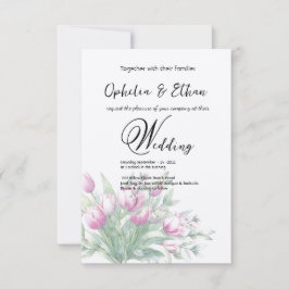 Tulipas De Aquarela, Convite De Casamento