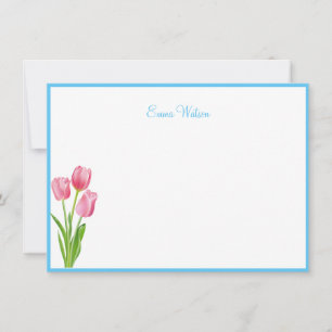Tulipas de Cartão de Nota Personalizadas