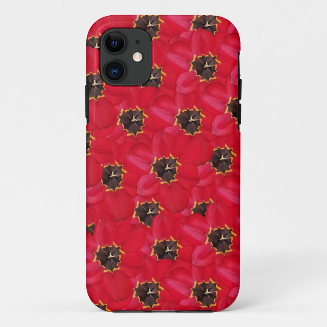 Tulipas de fundo capas de iphone de gabinete (Verso)