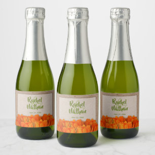 Tulipas de Laranja Aquarela na Mini Casação Kraf