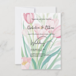 Tulipas de Primavera de Aquarela, Convite De Casam