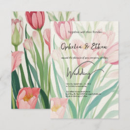 Tulipas de Primavera de Aquarela, Convite De Casam
