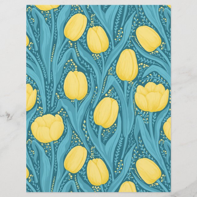 Tulipas em azul e amarelo (Frente)