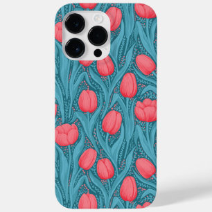 Tulipas em azul e vermelho