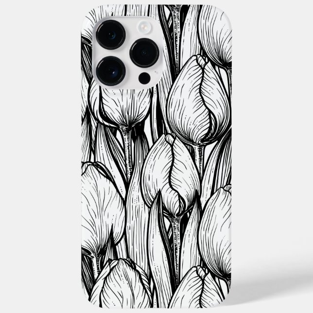 Tulipas em preto e branco (Verso)