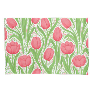 Tulipas em vermelho e verde