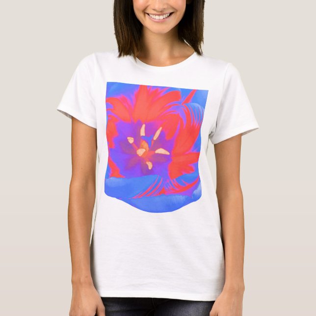Tulipas fluorescentes T Camisa (Frente)