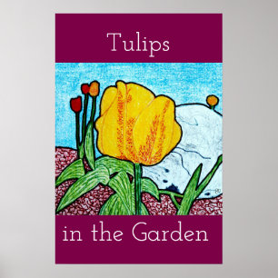Tulipas na Poster do Jardim
