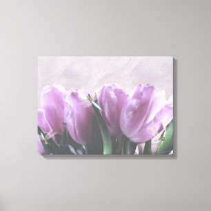 Tulipas Roxas Aqua Dragonflies Canvas Wall Decor