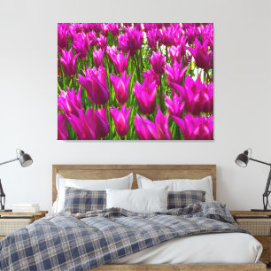 Tulipas roxas em Keukenhof, Canvas Holandesa