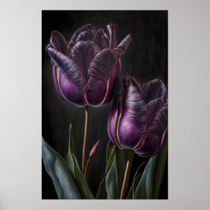 Tulipas roxas Impressão