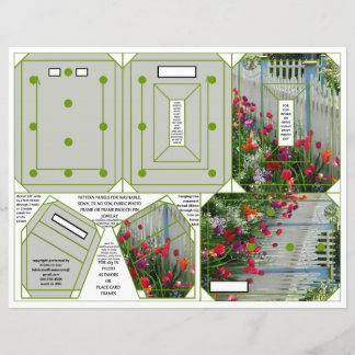 Tulips Garden Frame Pin Ornament 2x3" foto