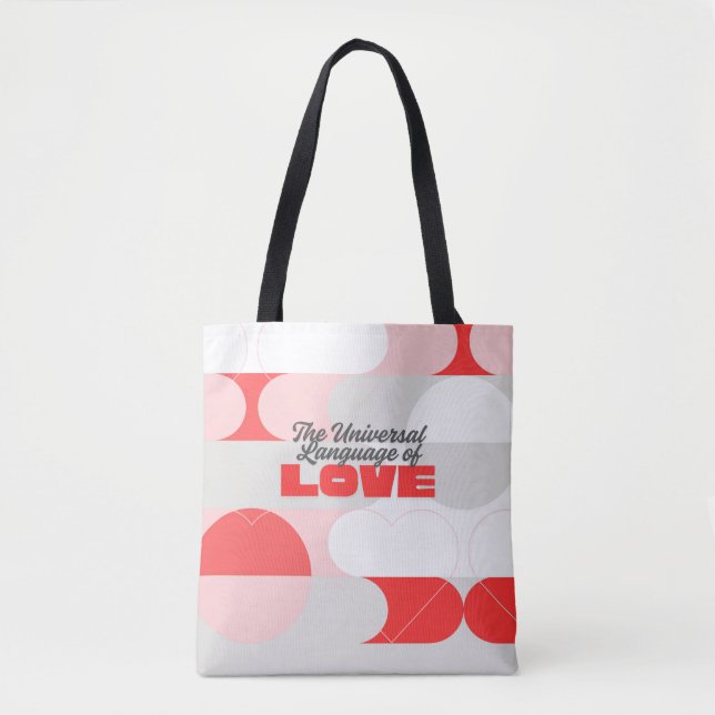 TULOL Vermelho Rosa Branco Tote (Frente)
