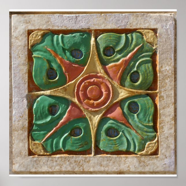 Tulsa Art Deco azulejo tela de impressão (Frente)