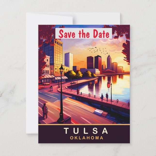 Tulsa, Oklahoma, cartão postal de viagem (Frente)