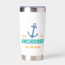 Tumbler Cristão Enraizado em Cristo Verso Design
