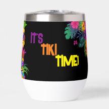 Tumbler de Festa de aniversário Térmica de Tiki