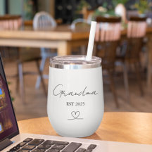 Tumbler de Vinho Personalizado com Ano de Avó Mini
