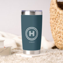 Tumbler Isolado | Forma Simples Moderna com Monogr