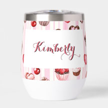 Tumbler térmico personalizável do coração Choco