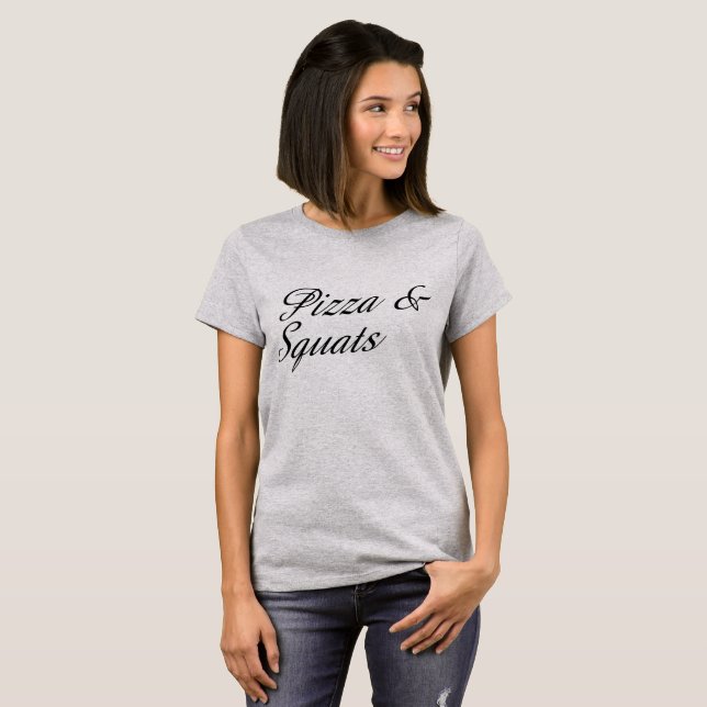 Tumblr T-Shirt Pizza e Squats (Frente Completa)