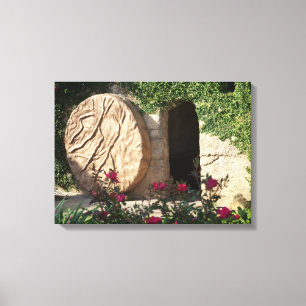 Túmulo da páscoa de canvas aumentadas Jesus do