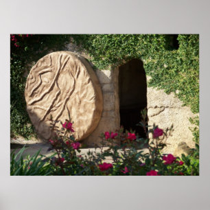 Túmulo vazio da páscoa da foto do poster do Jesu