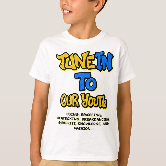 Tune in Graffitti Youth T-Shirt (Frente)