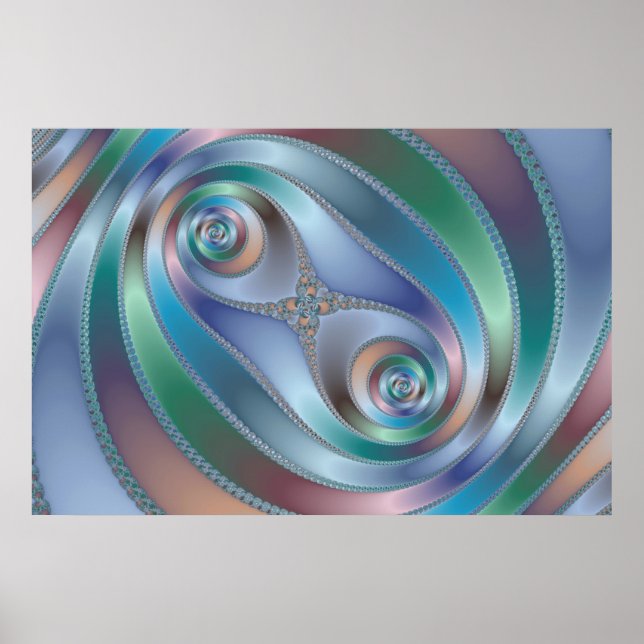 Túnel dividido - Poster Fractal (Frente)