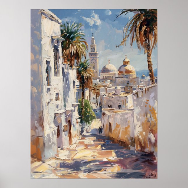 Tunis – Impressionist Travel Poster from Tunis (Frente)