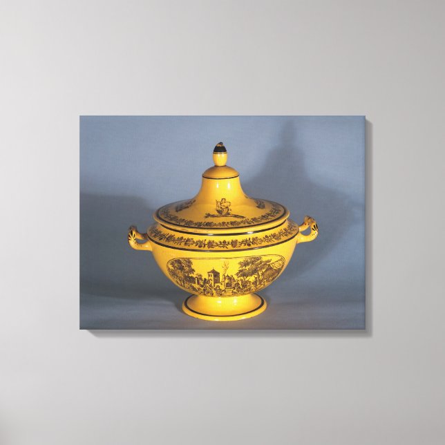 Tureen com design de impressão preto, c.1820 (Frente)