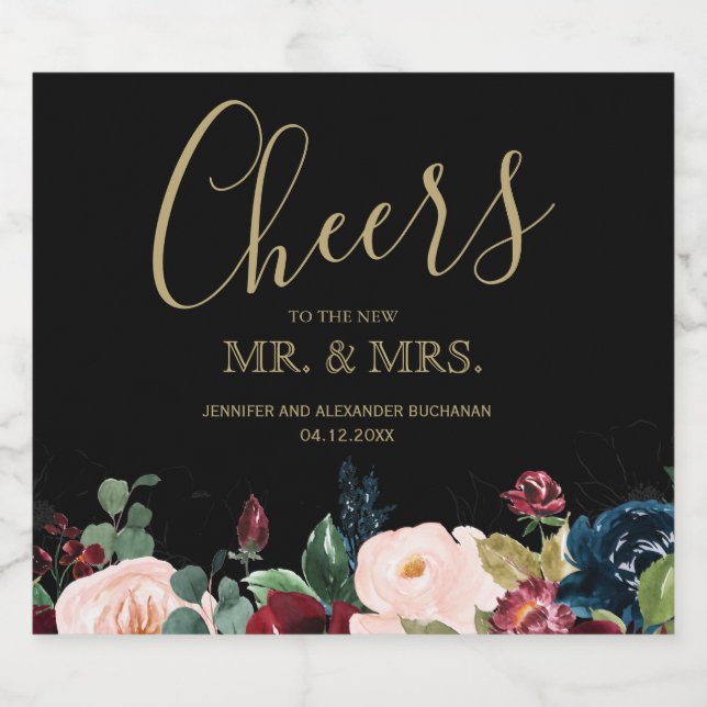 Turfa Romântica, Rosa, Azul e Preta (Rótulo Único)