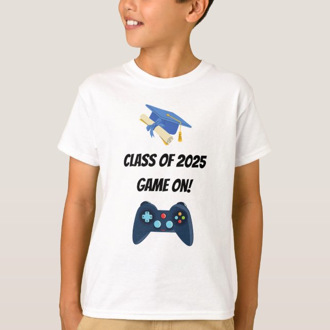Turma de 2025 Game On | Camiseta de Estudante (Frente)