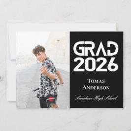 Turma de 2026 Foto Anúncio Preto e Branco