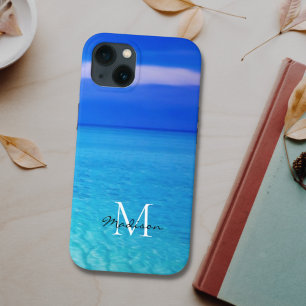 Turquesa Blue Ocean Custom Name Monograma