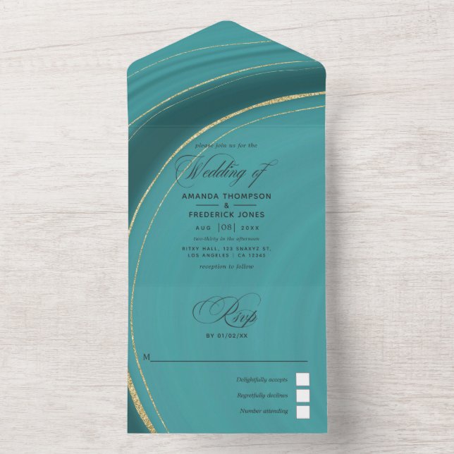 Turquesa - Casamento de Alho e Agato Dourado Tudo  (Interno)