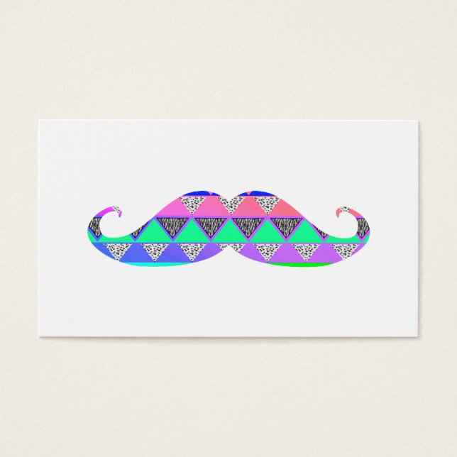 Turquesa Colorida Aztec Padrão Mustache (Frente)