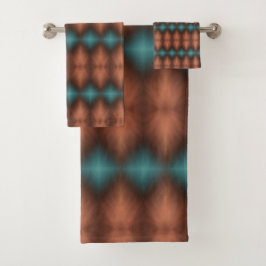 Turquesa com Conjunto de Bandas Marrom de Cobre