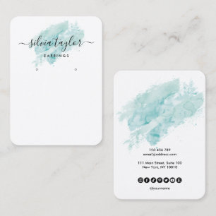 Turquesa do cartão de exibição Enrelho de Caligraf