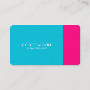 Turquesa e cartão de visita elegante do rosa