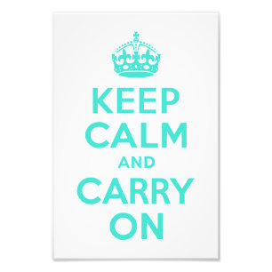 Turquesa Fique Calmo e Carregue Foto