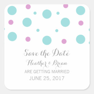 Turquesa Fuchsia Confetti Guarde os Autocolantes