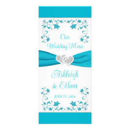 Turquesa, Menu de Casamento de Corações de Amor Pr