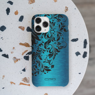 Turquesa Metálica Bruta de Alumínio Preto Lace 2 C