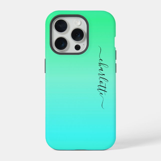 Turquesa Neon e Verde (Verso)