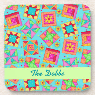 Turquesa Personalizar Porta copos de Cork de Arte