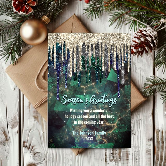 Turquesa química pingou Natal ano novo (Criador carregado)