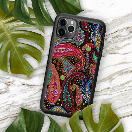 Turquesa rosa, azul, verde Paisley, Arte Botânica