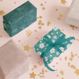 Turquesa russa e Beige Vintage Snowflake Xmas